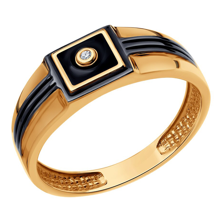 Кольцо, золото, фианит, 51-112-02238-1